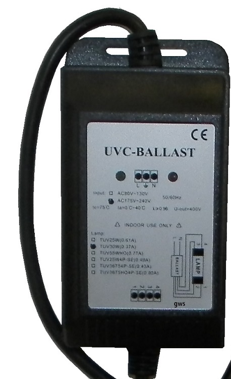 2+2 pin 30 W Ballast-charger